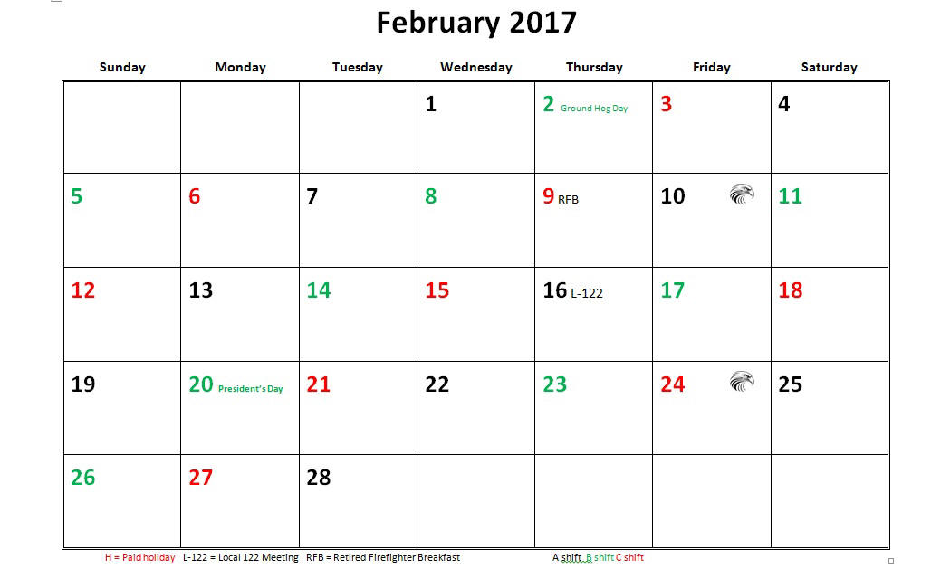 jfrd 56 hour firefighter shift calendar 2017 fireman work schedule calendar